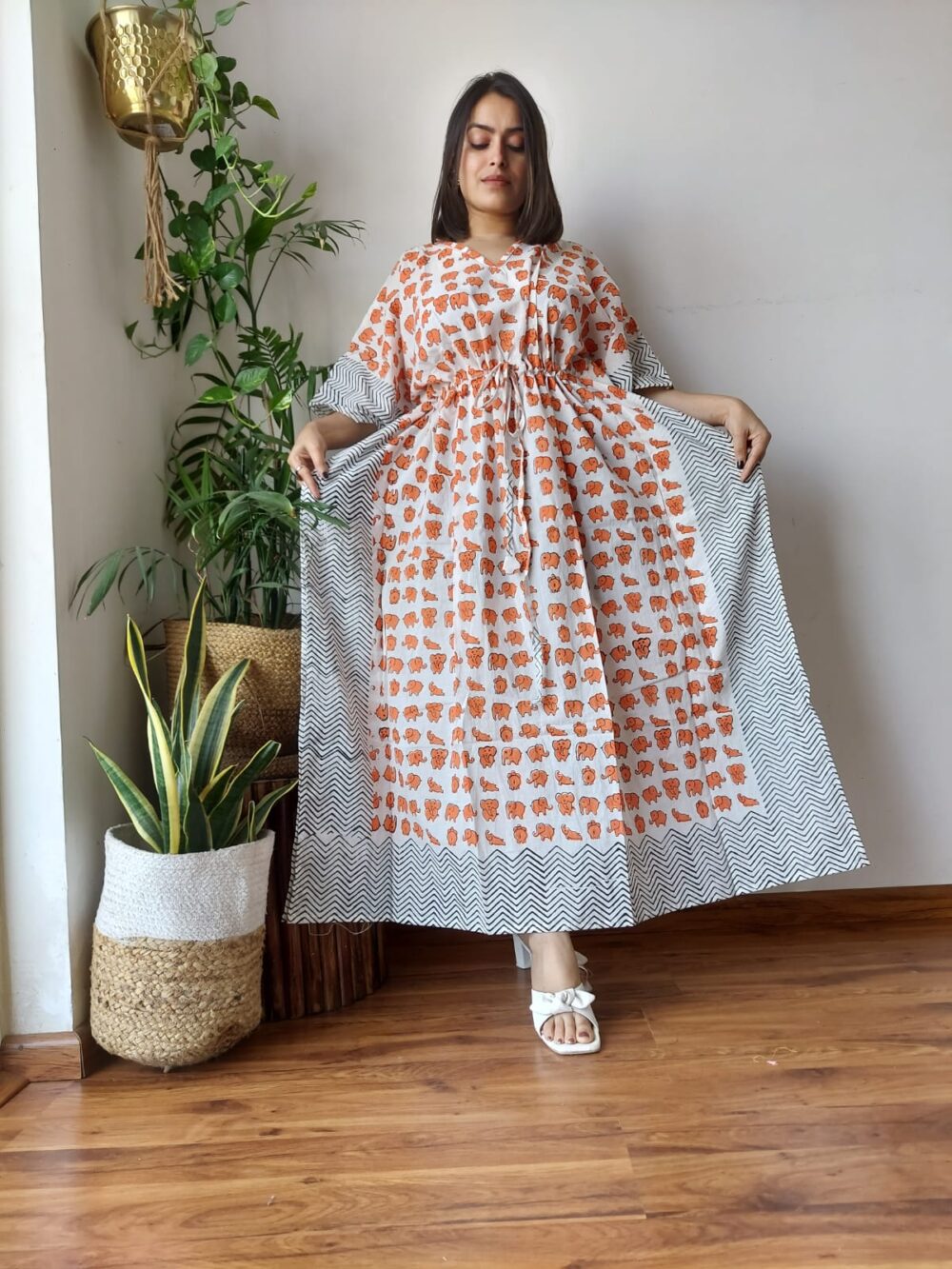 kaftans All Hand Block printed Long KAFTAN - Image 8