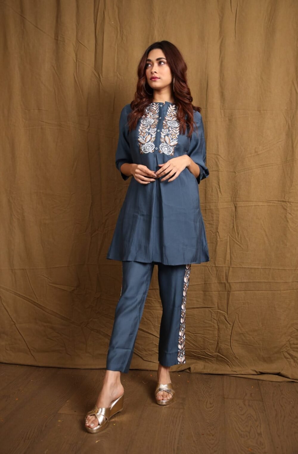 New Lounch Embroidered Cord Set - Image 36