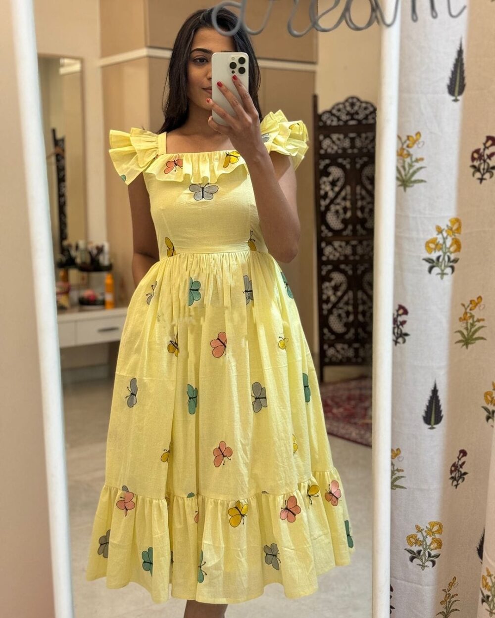 NEW DESIGN👗🥰 LAUNCH  Quality🫶🏻 assured  💕💝🦋🥰 look  stylish and walk in comfort with our New  colourfull 🦋 butterfly Midi  set perfect for your wardrobe ☺️ 🫶🏻 - Image 7