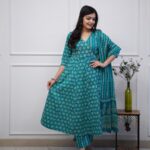 _New Angrakha kurta set with new style in saganeri block  print_