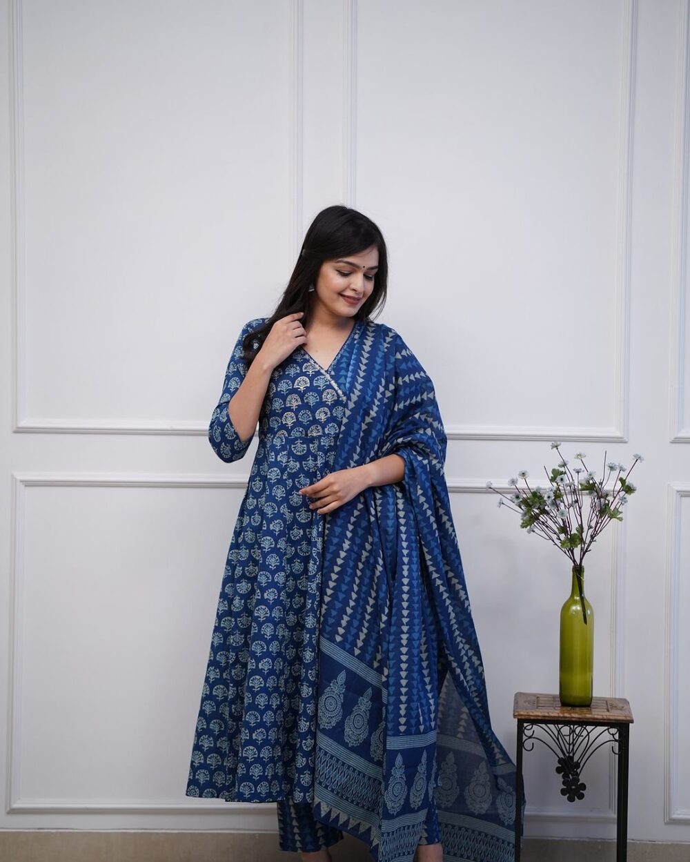 _New Angrakha kurta set with new style in saganeri block  print_ - Image 3