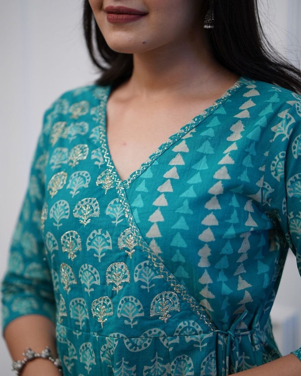 _New Angrakha kurta set with new style in saganeri block  print_ - Image 16