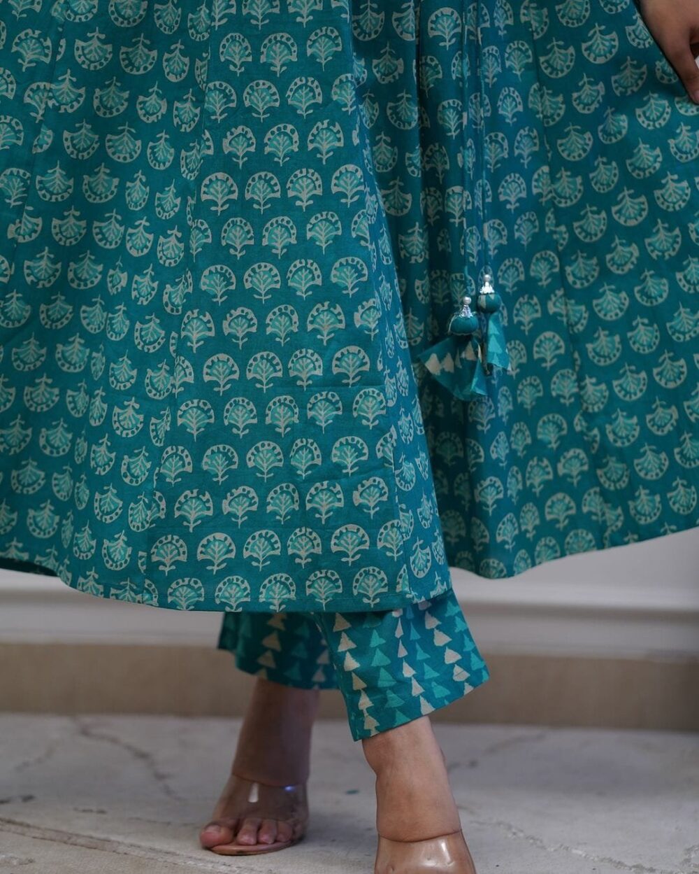 _New Angrakha kurta set with new style in saganeri block  print_ - Image 15