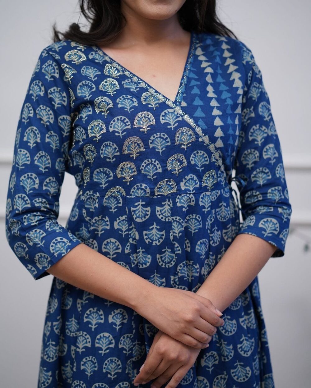_New Angrakha kurta set with new style in saganeri block  print_ - Image 9