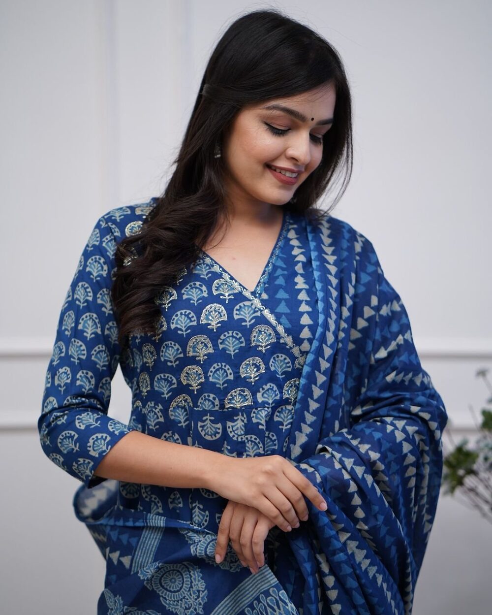_New Angrakha kurta set with new style in saganeri block  print_ - Image 7