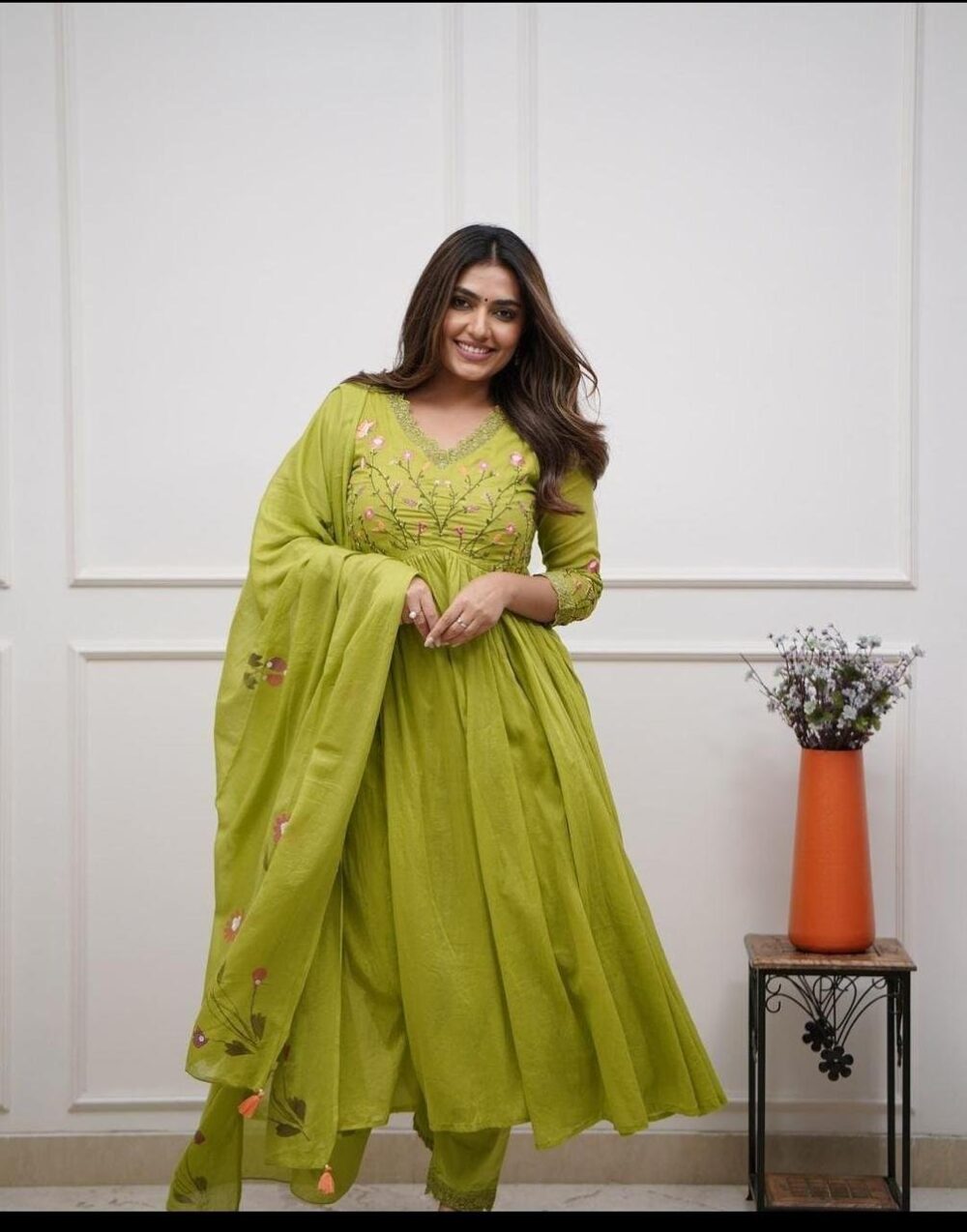 Featuring beautiful embroidery with suqes Heavy  Suit which is beautifully decorated  It is paired with matching pants* - Image 6