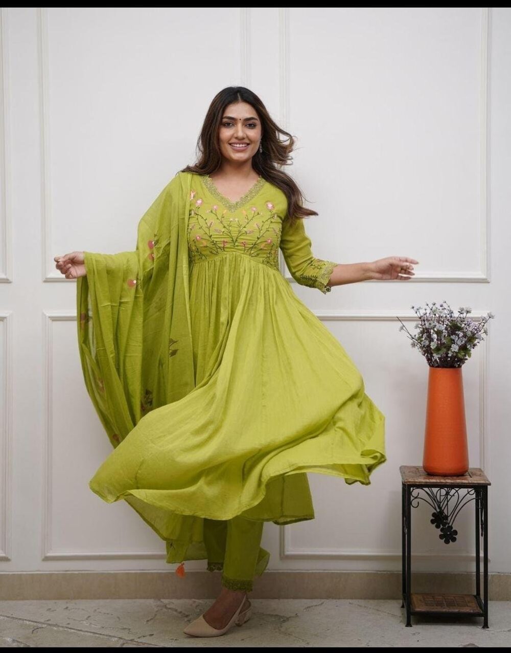 Featuring beautiful embroidery with suqes Heavy  Suit which is beautifully decorated  It is paired with matching pants* - Image 5