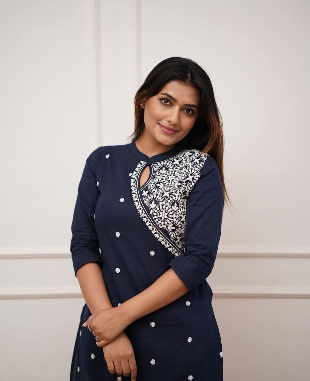 Upgrade your office wear wardrobe with this classy kurti pant  with embroidery detailing for all day comfort and trendy look🌸🌸 - Image 10