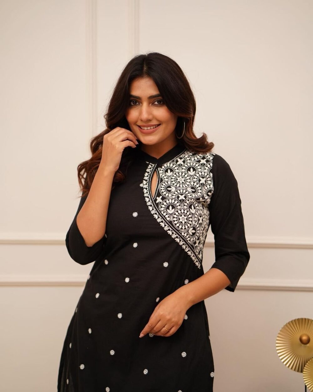 Upgrade your office wear wardrobe with this classy kurti pant  with embroidery detailing for all day comfort and trendy look🌸🌸 - Image 6
