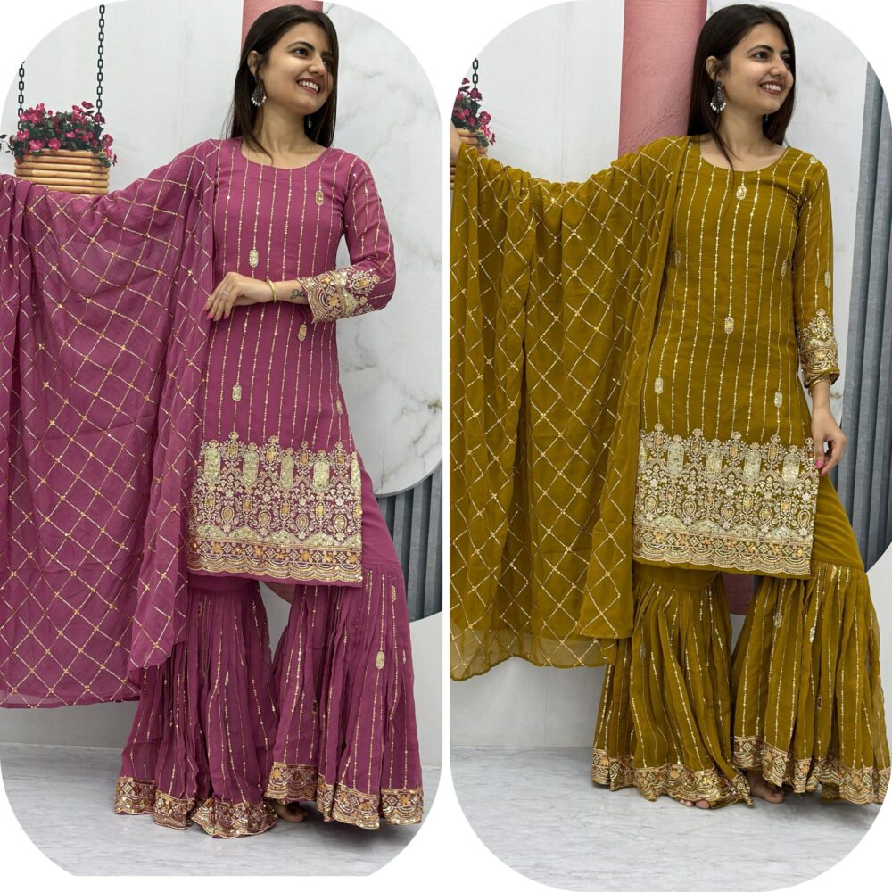 Product*👗💌is Launching Embroidered Suit & Sharara👗💌* - Image 14