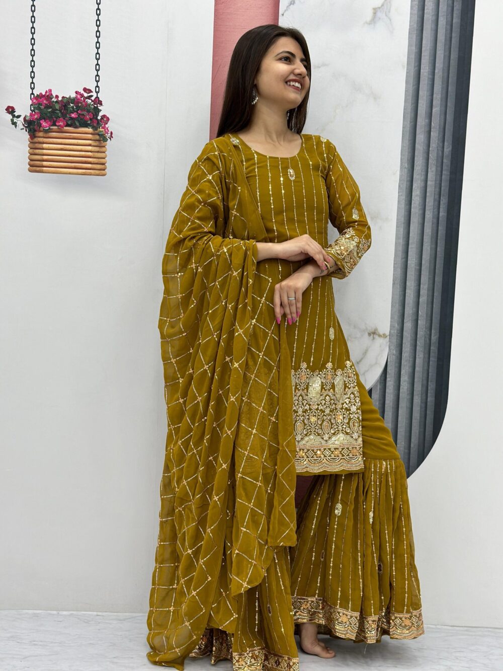 Product*👗💌is Launching Embroidered Suit & Sharara👗💌* - Image 12