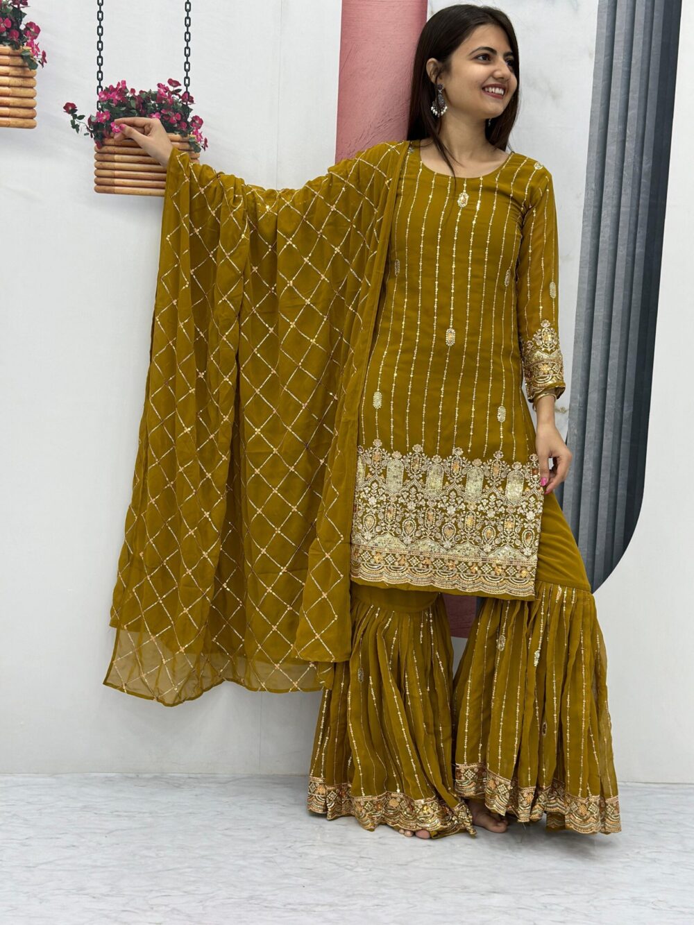 Product*👗💌is Launching Embroidered Suit & Sharara👗💌* - Image 5