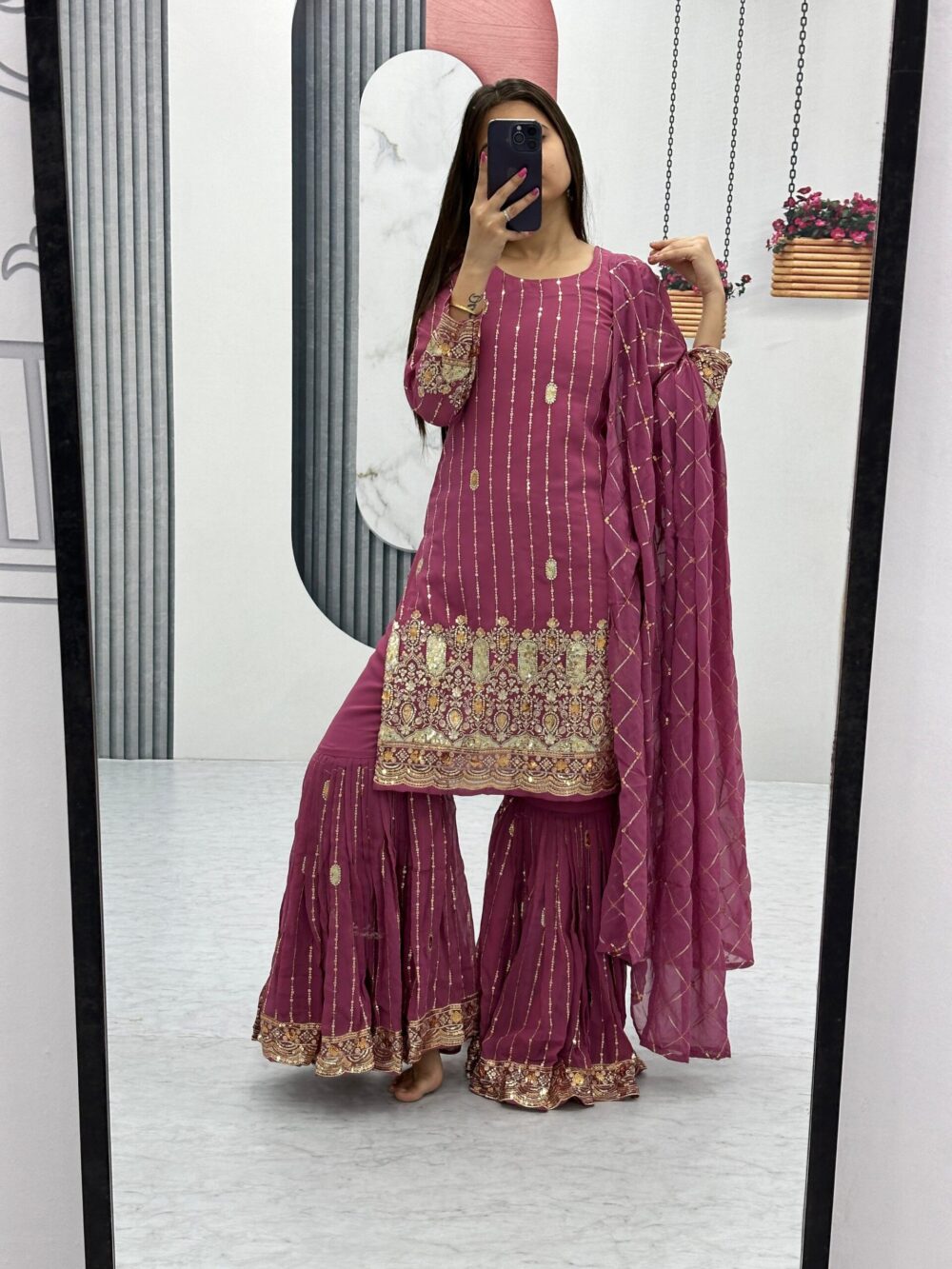 Product*👗💌is Launching Embroidered Suit & Sharara👗💌* - Image 4