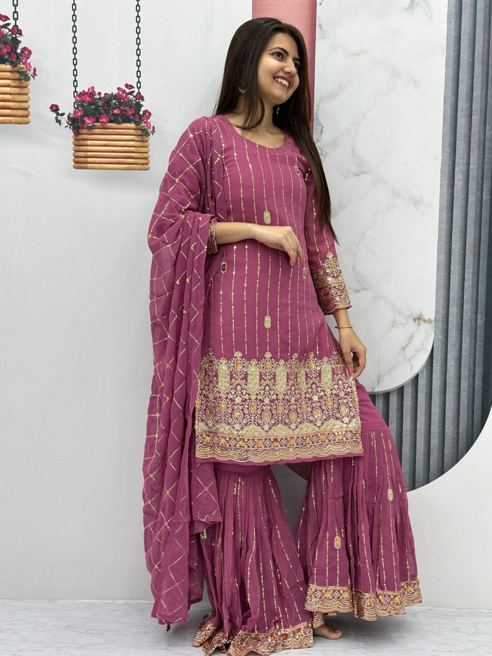 Product*👗💌is Launching Embroidered Suit & Sharara👗💌* - Image 8