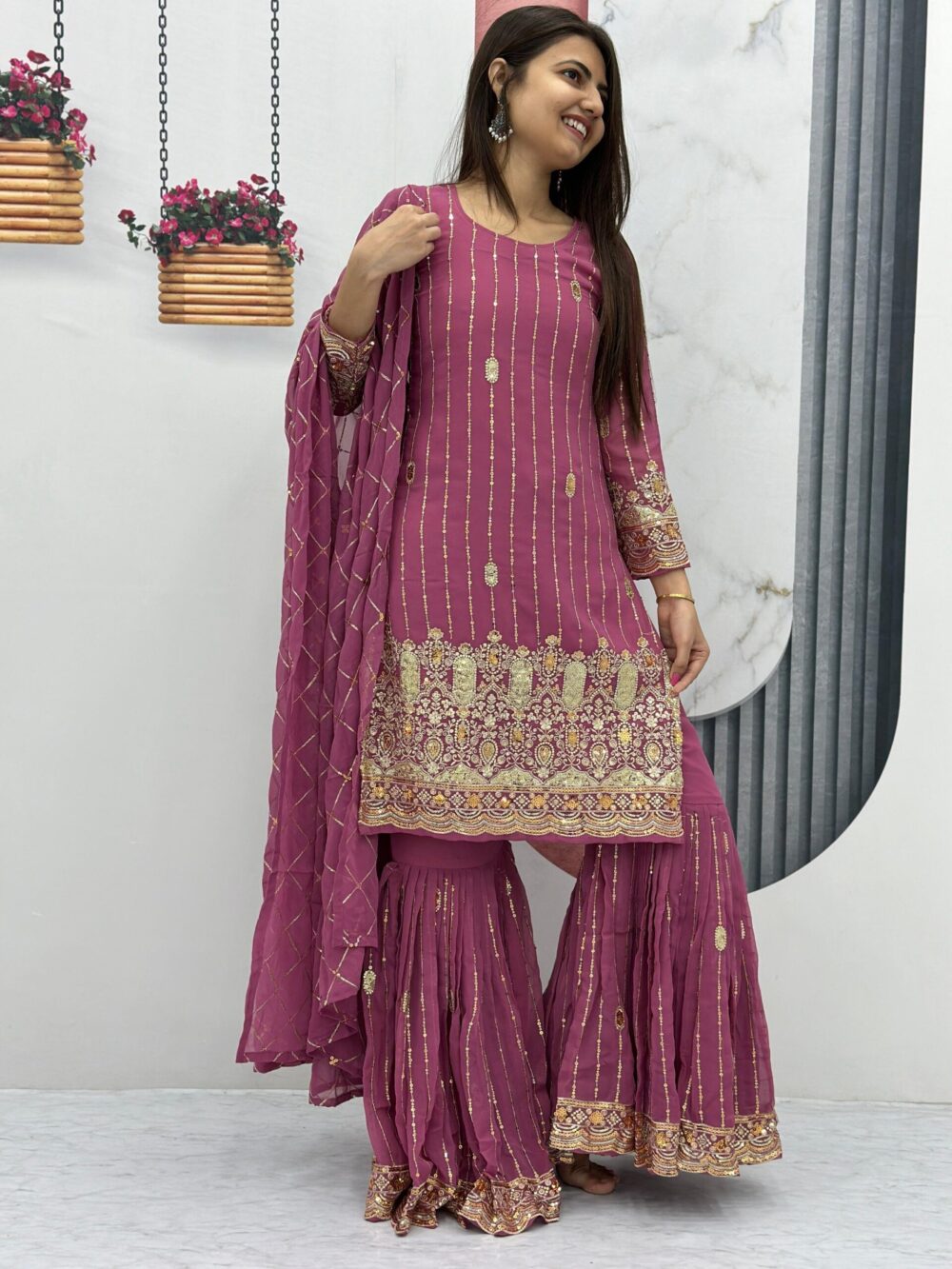Product*👗💌is Launching Embroidered Suit & Sharara👗💌* - Image 11