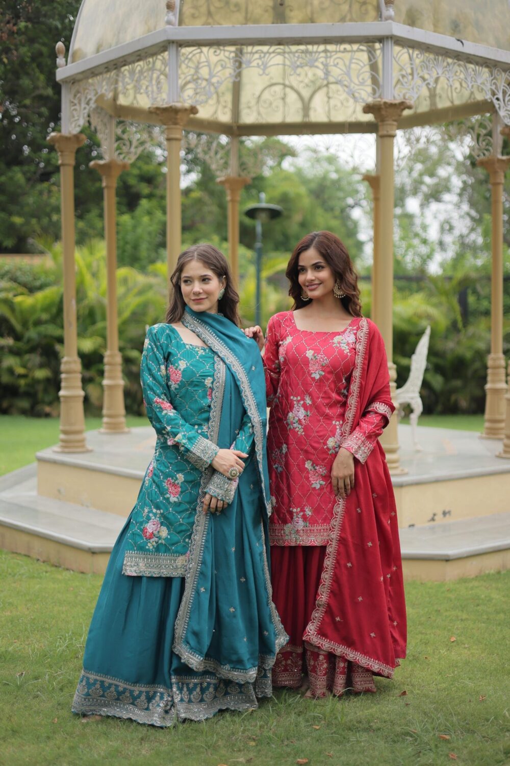 PREMIUM DESIGNER READYMADE KURTI-PLAZOO-DUPATTA COLLECTIONS. - Image 7