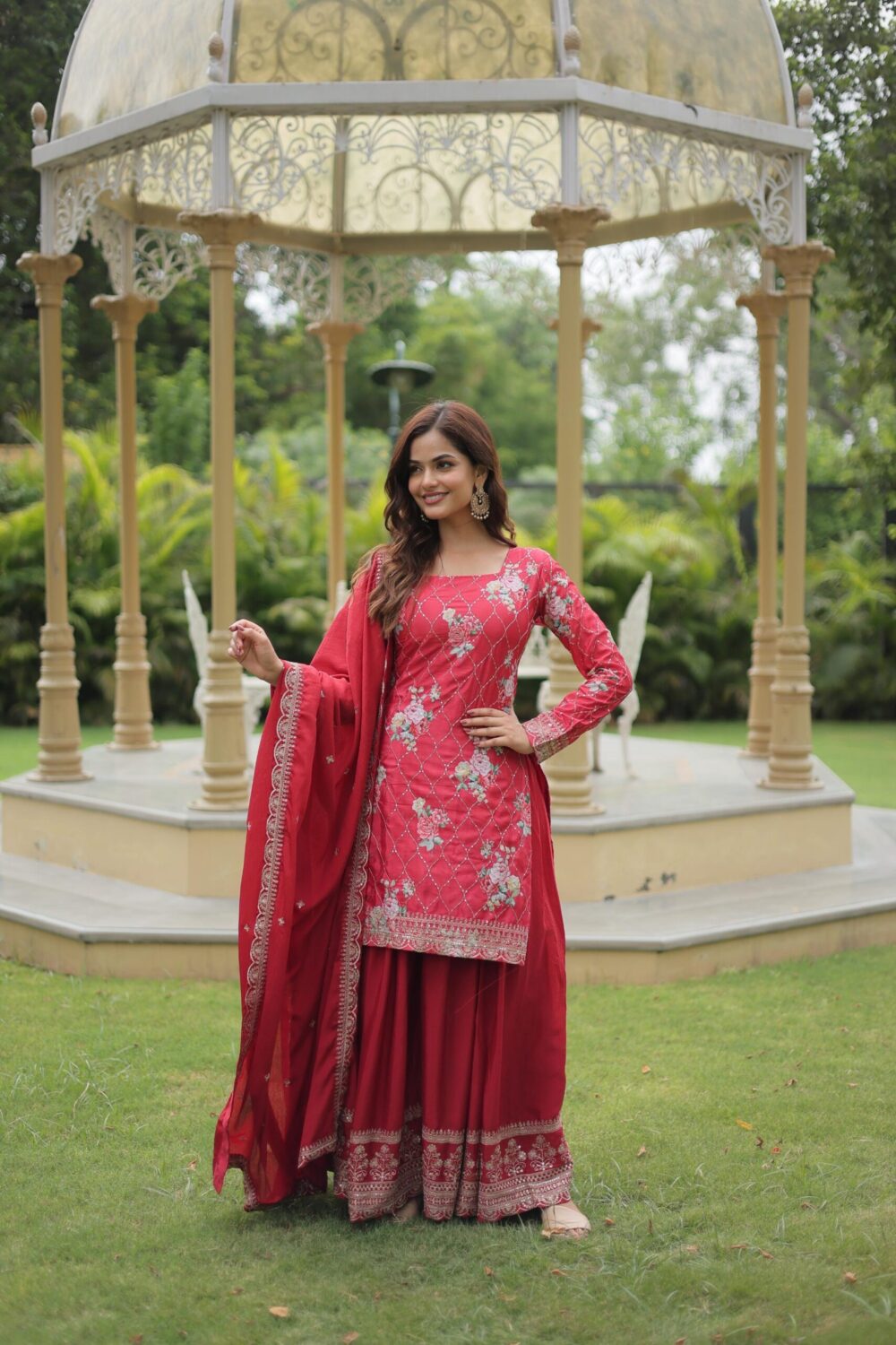 PREMIUM DESIGNER READYMADE KURTI-PLAZOO-DUPATTA COLLECTIONS. - Image 11