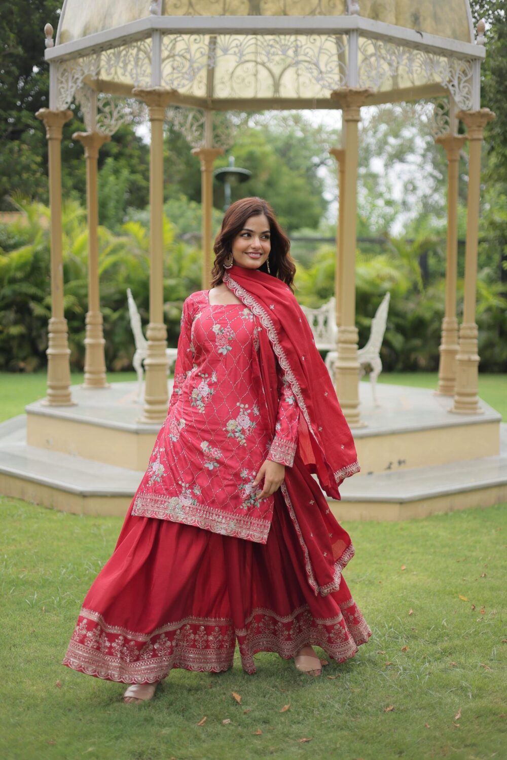 PREMIUM DESIGNER READYMADE KURTI-PLAZOO-DUPATTA COLLECTIONS. - Image 9