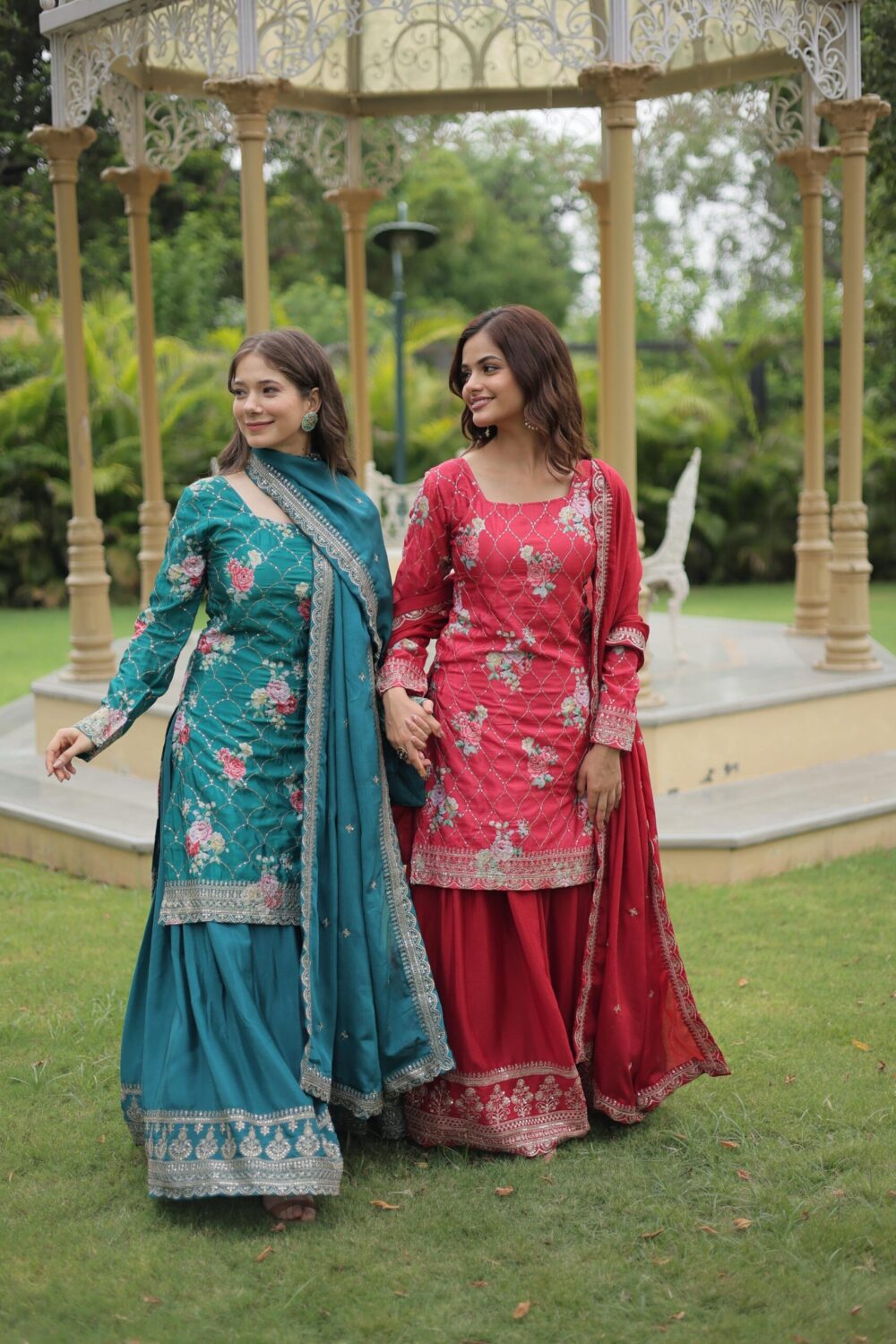 PREMIUM DESIGNER READYMADE KURTI-PLAZOO-DUPATTA COLLECTIONS.
