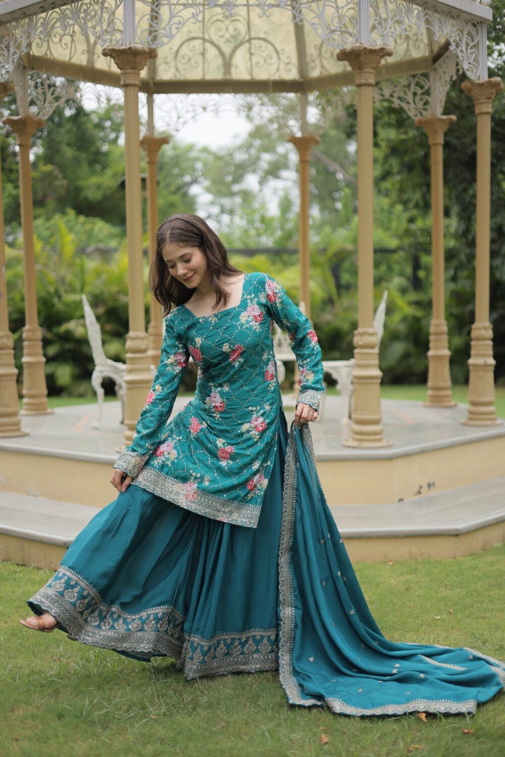 PREMIUM DESIGNER READYMADE KURTI-PLAZOO-DUPATTA COLLECTIONS. - Image 12