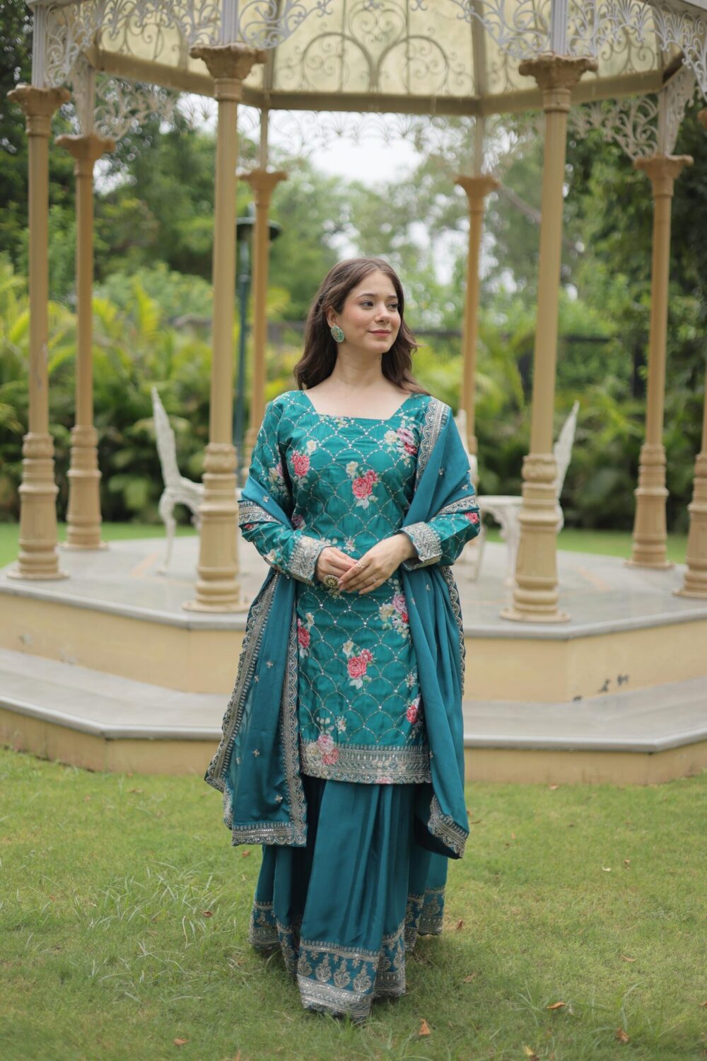 PREMIUM DESIGNER READYMADE KURTI-PLAZOO-DUPATTA COLLECTIONS. - Image 3
