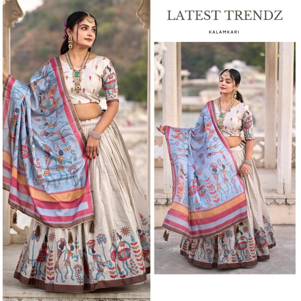 *New Arrivals Designer Kalamkari Lehenga Sets* 👜