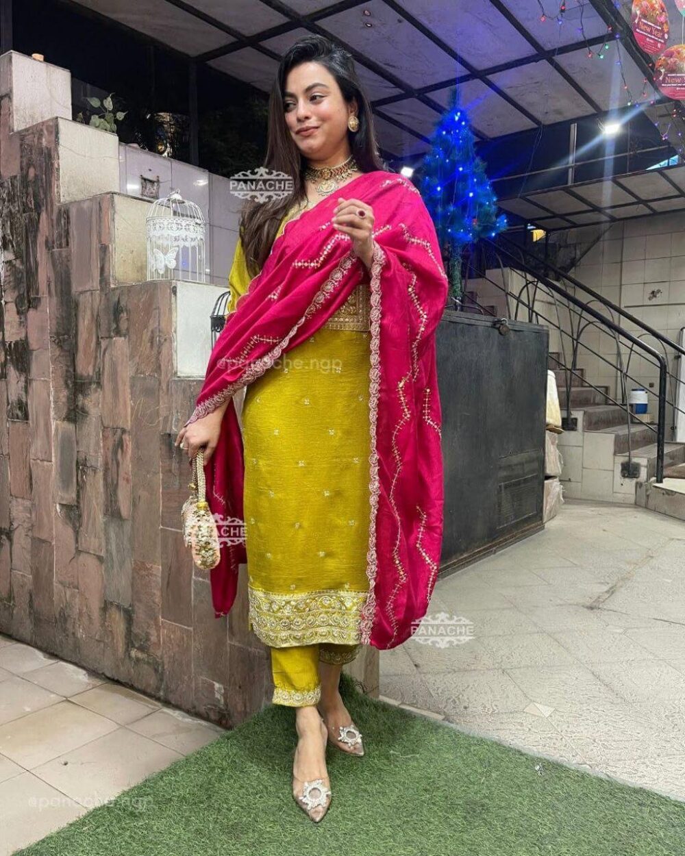 NEW colour 3-pair Suit Set you've described seems to be a party wear outfit made from have pure chinon fabric with sequence embroidery work .(3-Pair)
Code : GCC0010 - Image 8