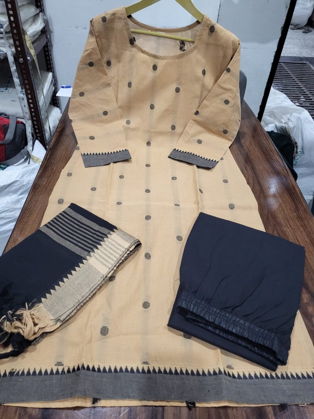 *New launch🥰🥰*

*Every thread tells a story of craftsmanship. Own a piece of traditional with owr South cotton handloom suit set✨🖤✨* - Image 8