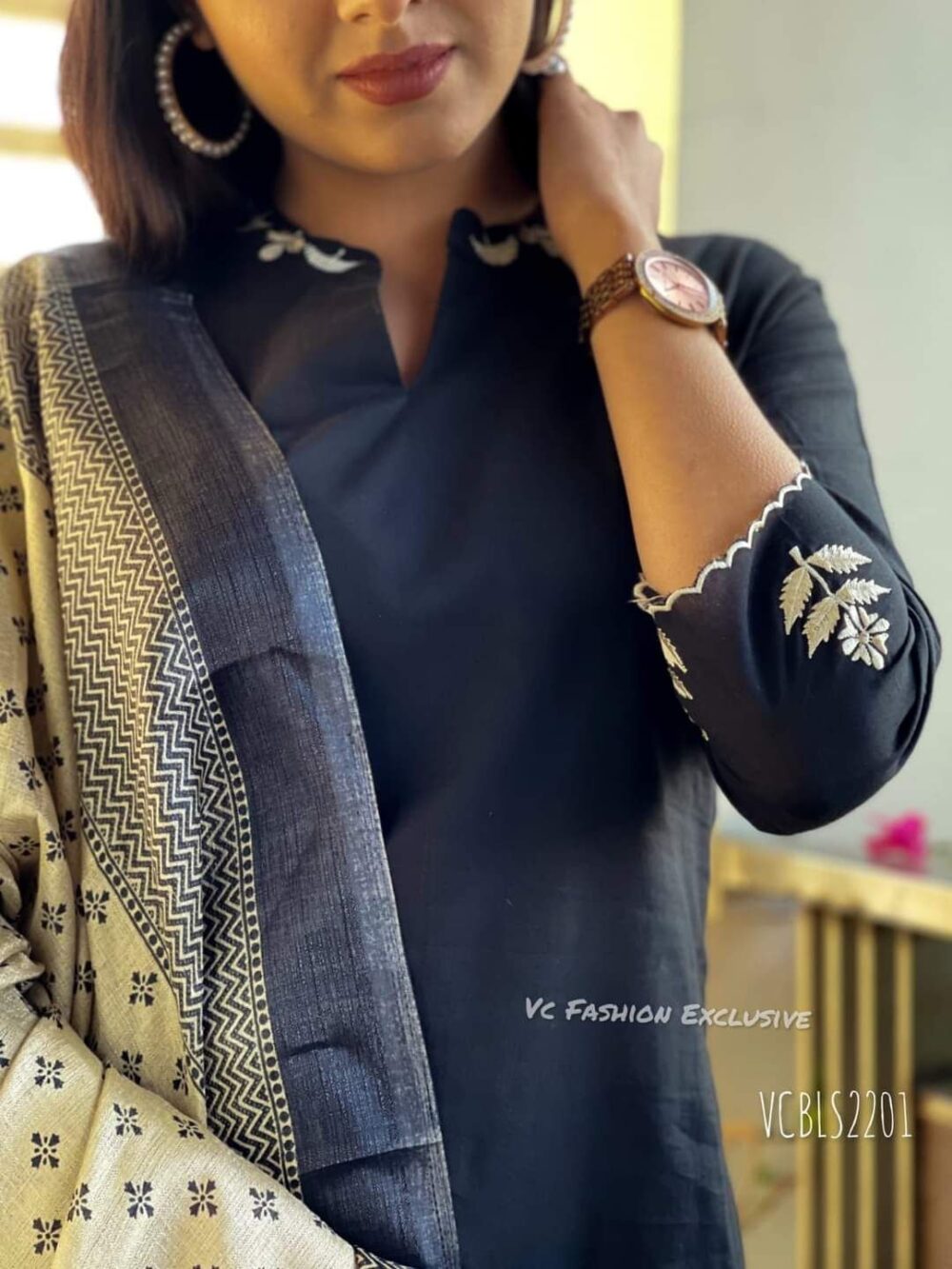 Another hit Black cotton embroidery outfit - Image 4