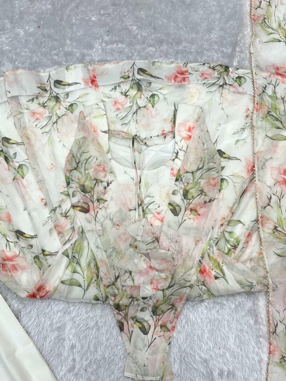 *ANARKALI FABRIC*:👗 HEAVY PURE SOFT ORGANJA SILK PRINT - Image 7