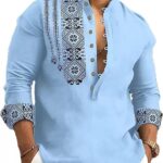 Men's Cotton Blend Mandarin Collar Self One Design Full Sleeve Casual Short Kurta