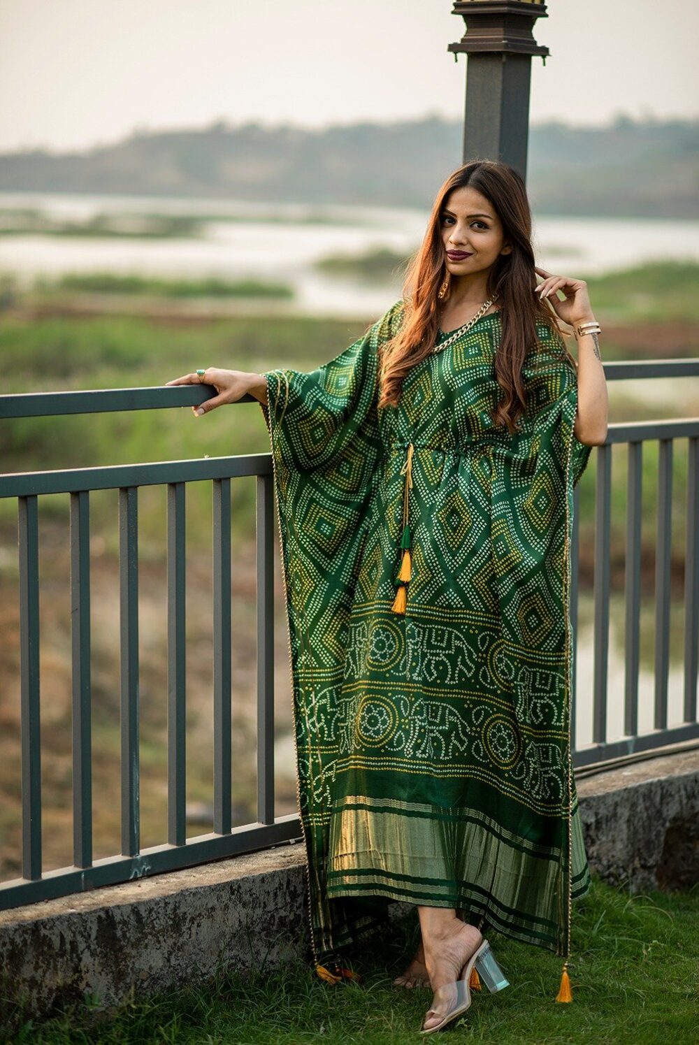 This Oversize Kaftan dress is the best choice for the summer, can be transformed for any occasion from casual to Special Occasion. - Image 2