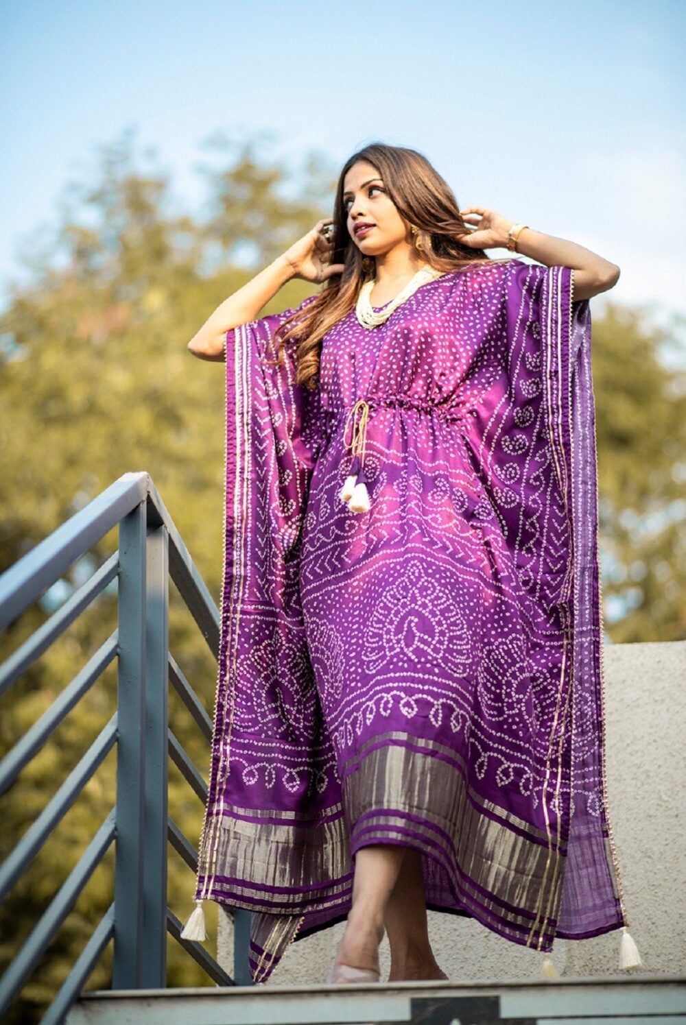 This Oversize Kaftan dress is the best choice for the summer, can be transformed for any occasion from casual to Special Occasion. - Image 12