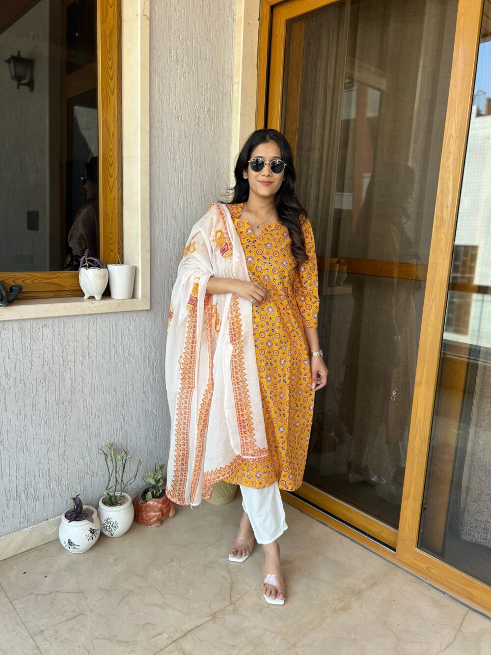 This appears to be a promotional message for a new festive wear kurti set.