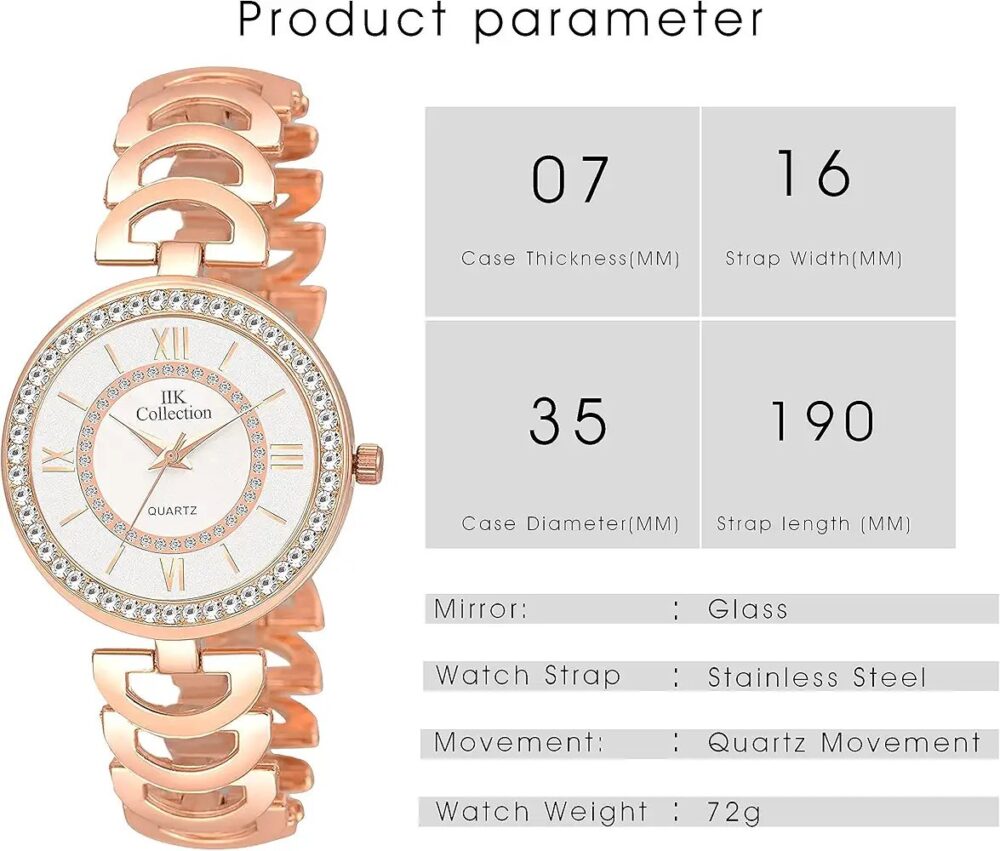 This IIK COLLECTION Analogue Women's Watch seems like a stylish and functional timepiece. - Image 22