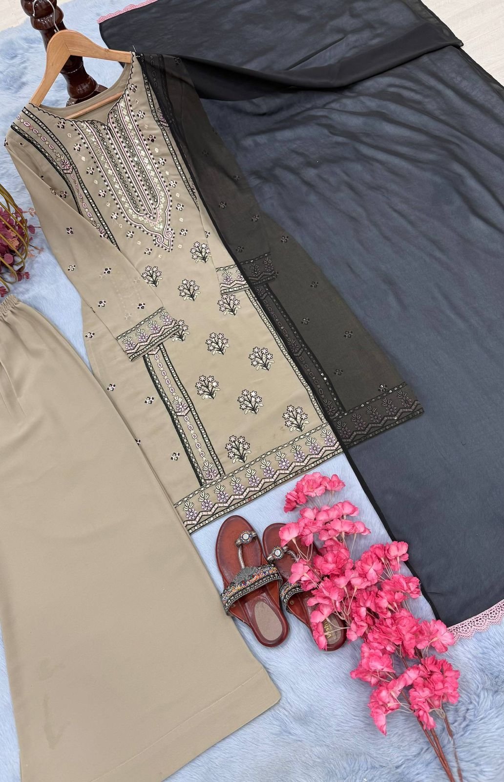 π§ββοΈ PREMIUM DESIGNER READYMADE TOP, PLAZZO & DUPATTA COLLECTIONS π - Image 5