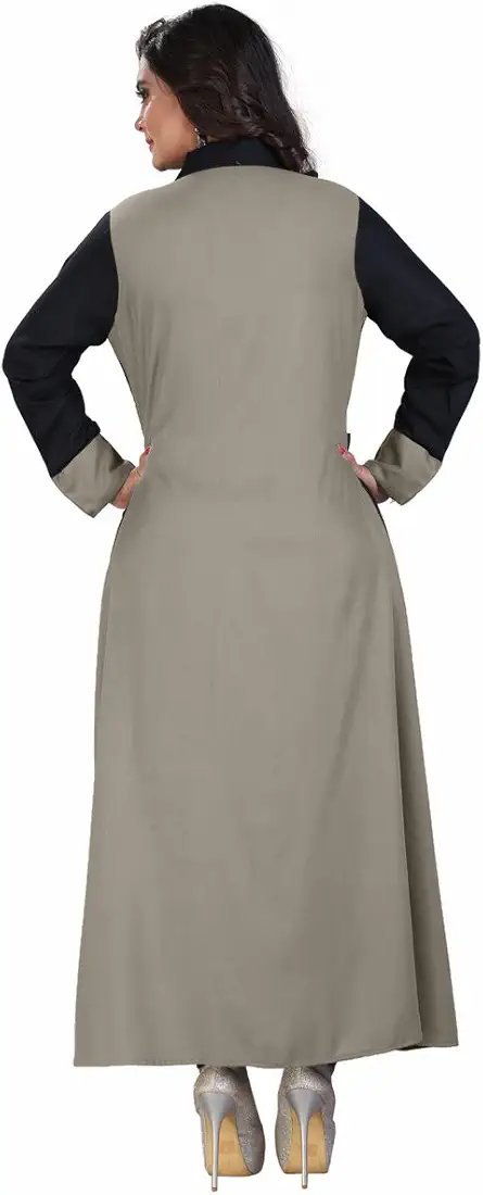 Women’s Rayon Regular A-Line Kurti with Fully Stitched Plain Long Kurta - Image 6