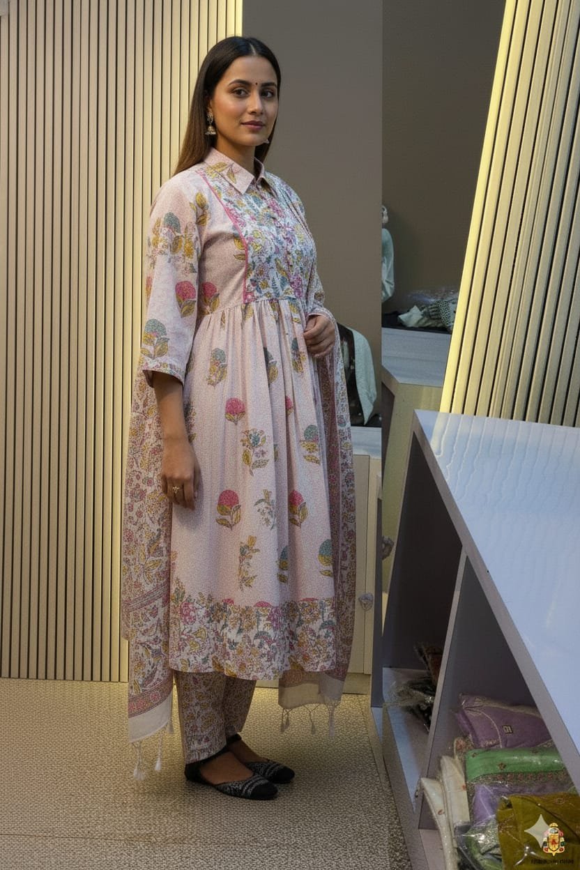 🌸 NEW EXCLUSIVE COLLECTION 🌸
💞💗💗💗💗
Celebrate this festive season 🌞 in elegance with our Beautiful 3-Piece Anarkali Suit Set ✨🪡 - Image 4