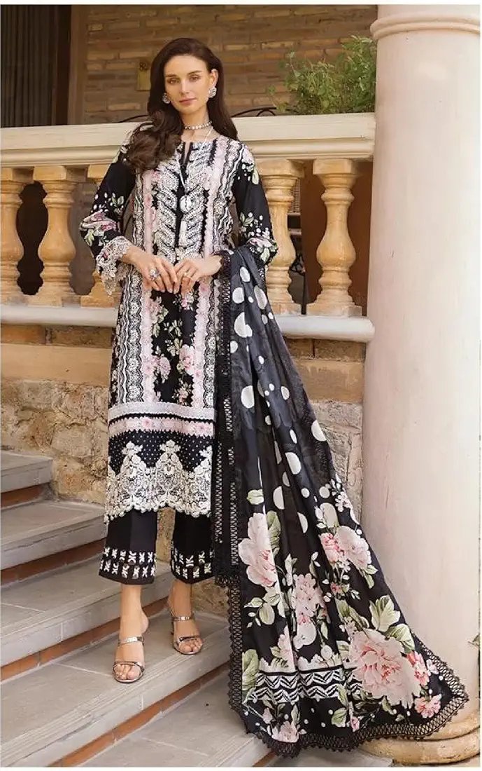 Women's Unstitched Pakistani Suit Dress Material
Pakistani Digital Print | Pure Cotton Bottoms | Pure Cotton Dupatta - Image 2