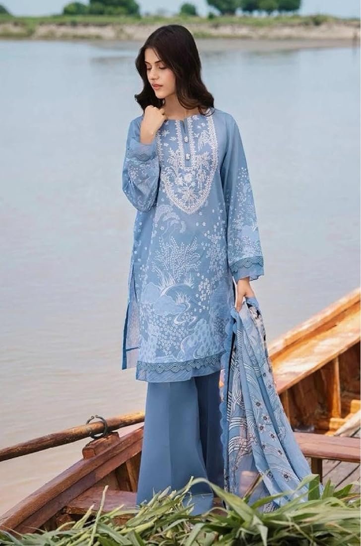 Women's Unstitched Pakistani Suit Dress Material
Pakistani Digital Print | Pure Cotton Bottoms | Pure Cotton Dupatta - Image 4